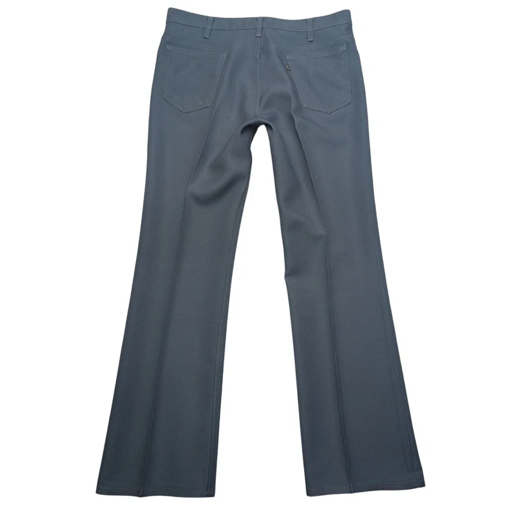 Vintage Levis Sta-Prest Action Slacks Mens 37x33 Slate Blue Straight Leg Pants